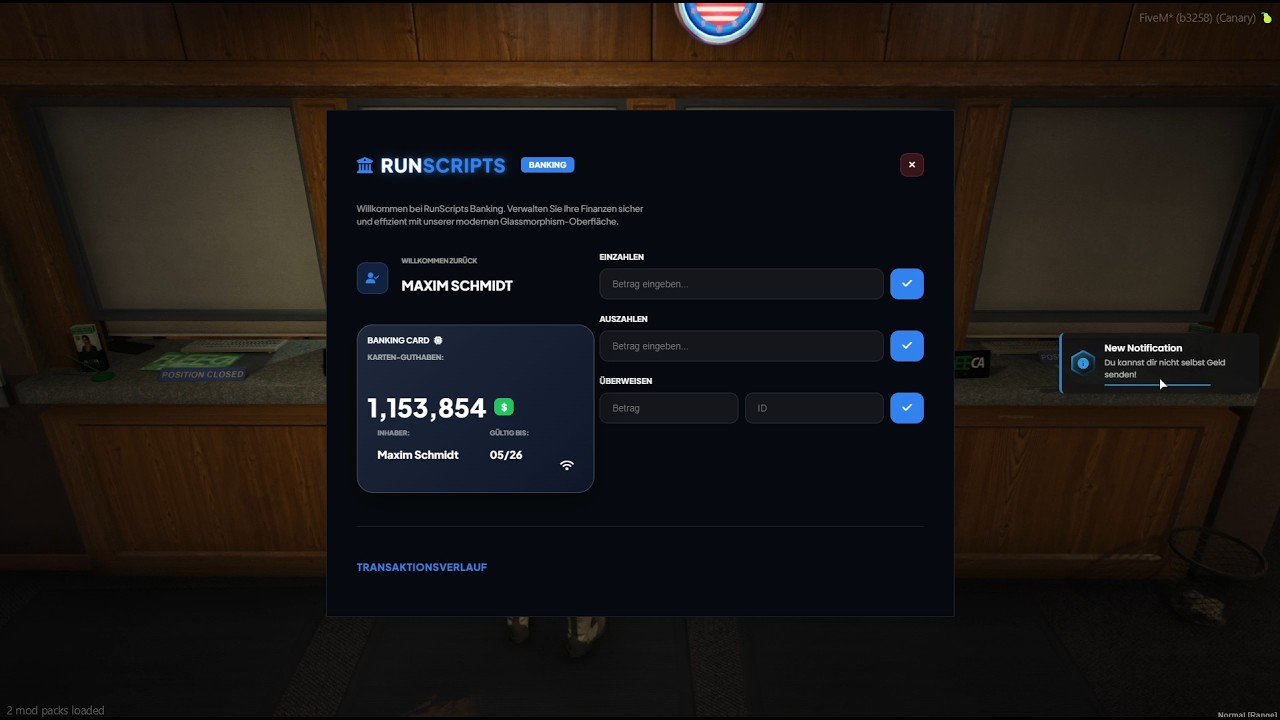 [FiveM/ESX] Banking-System| Run-Scripts