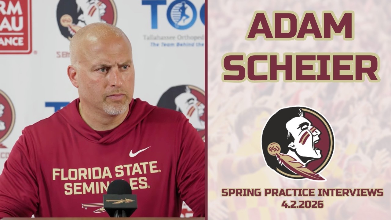 Adam Scheier Spring Practice Interview 4-2-26 | FSU Football | Florida State Football | Warchant TV