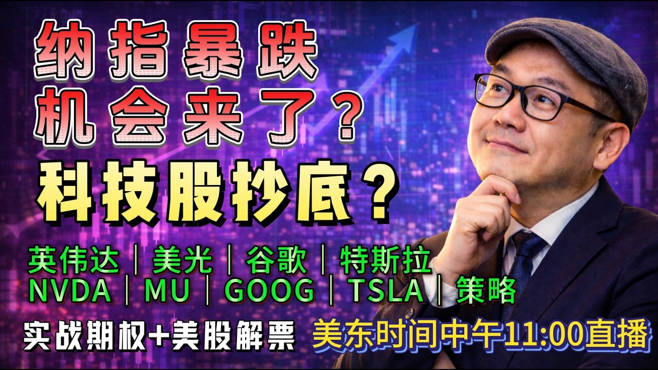 【美股盘前3月13日直播】美股大跌背后机会？科技股还能涨吗？NVDA 美光 谷歌 特斯拉怎么做？#美股#美股分析#纳斯达克#科技股#英伟达#特斯拉#美光科技#股市分析#美股行情#期权交易