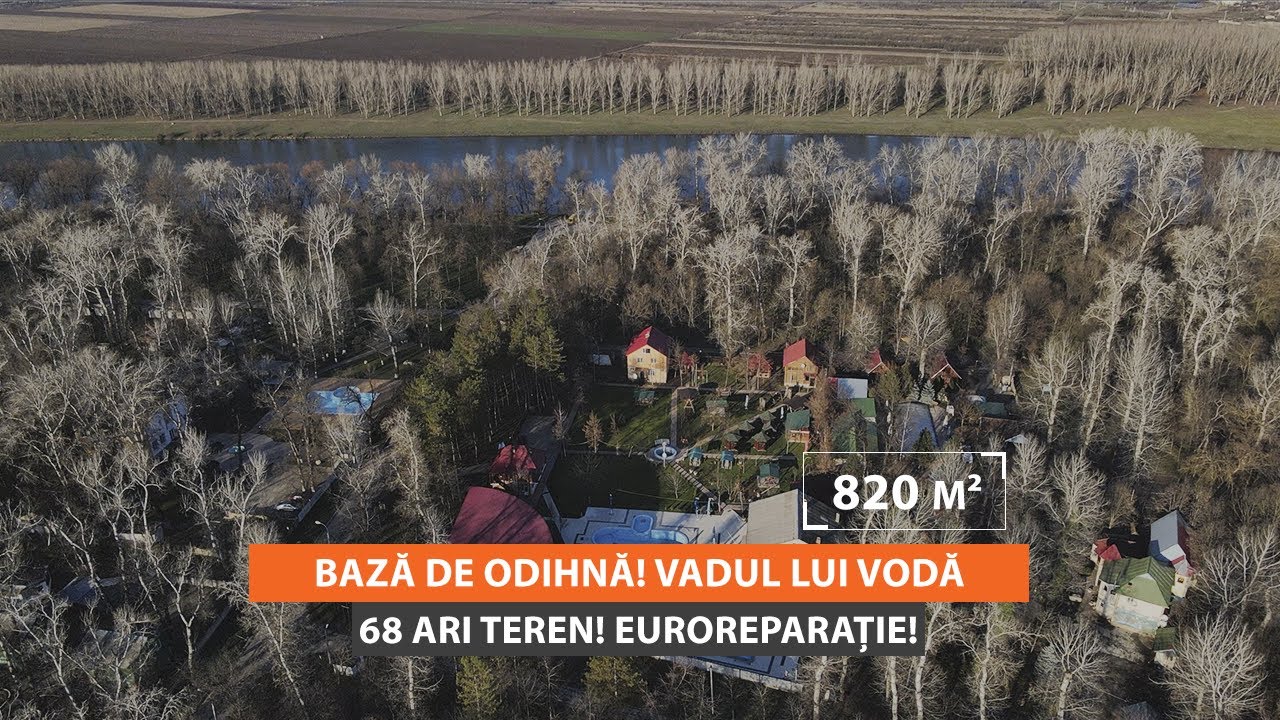 Spre vânzare bază de odihnă. Vadul lui Vodă, 820m2 + 68 ari teren | Acces Imobil