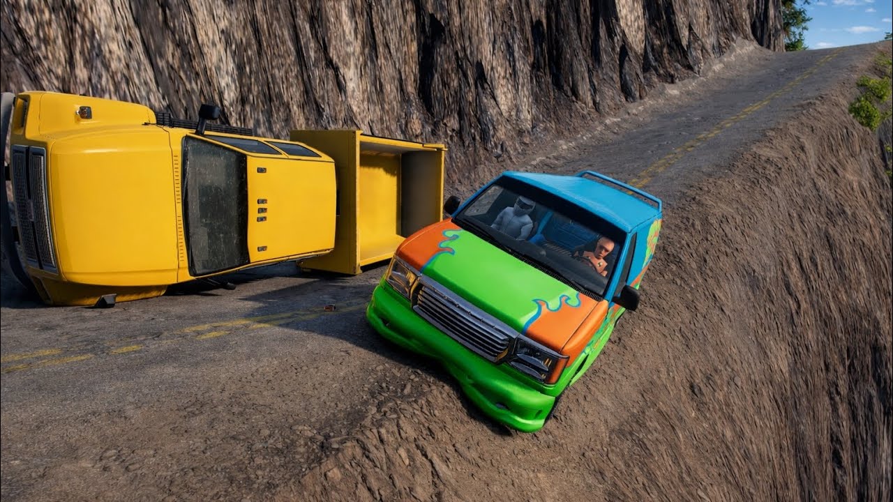 Cars vs Cliff Roads #18 - BeamNG.Drive