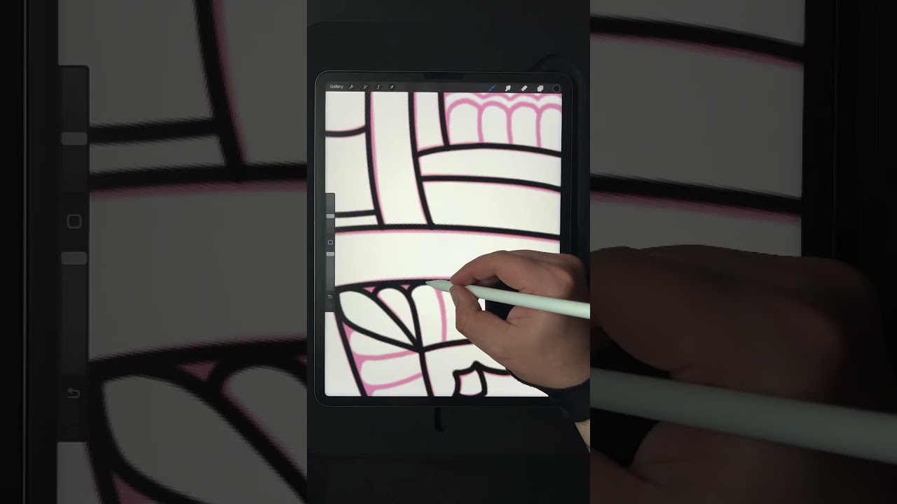 Art Tip: 32. Learning New Skills (Mandala Line Art) iPad Pro Drawing #shorts #art #mandala
