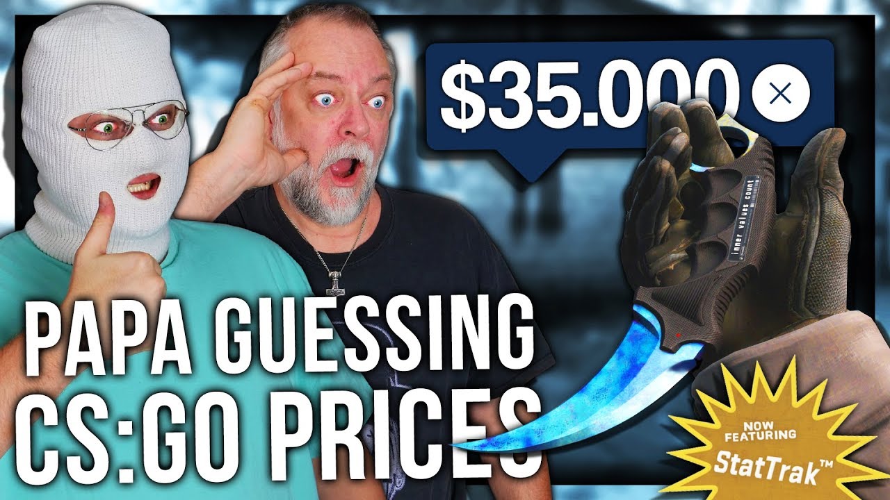 PAPA GUESSES THE PRICE OF CS:GO SKINS (INSANE ITEMS)