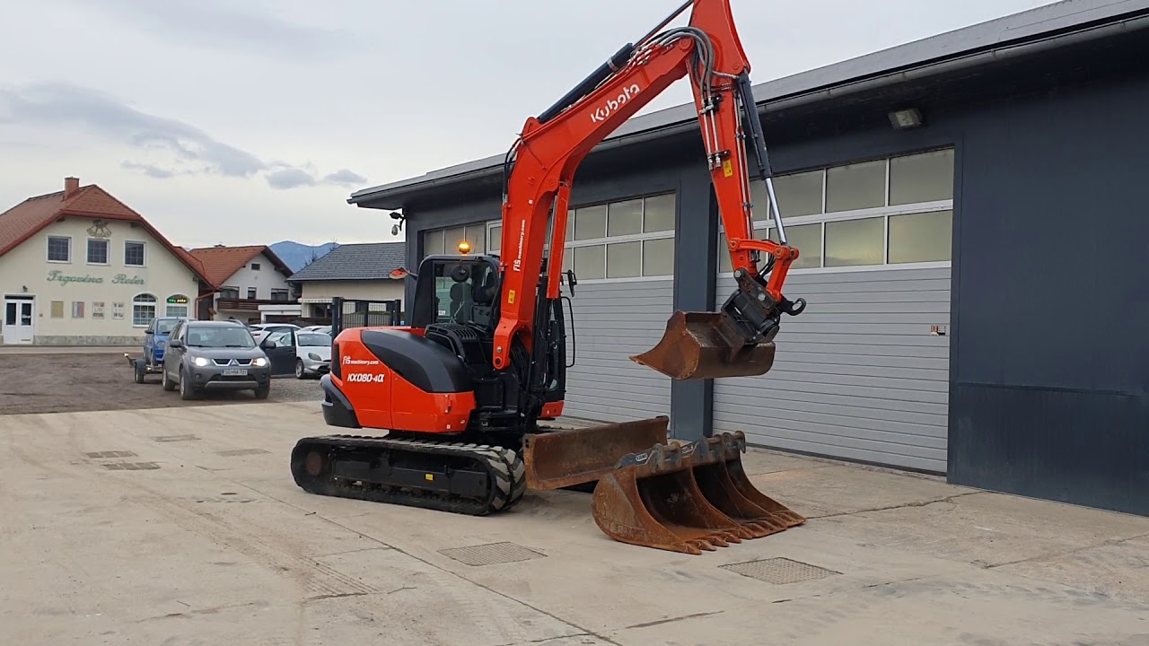 EXCAVATOR KUBOTA KX080-4 FIS MACHINERY SLOVENIA