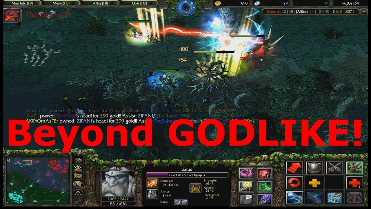 DOTA 1 - Zeus BEYOND GODLIKE | GAMEPLAY 2018
