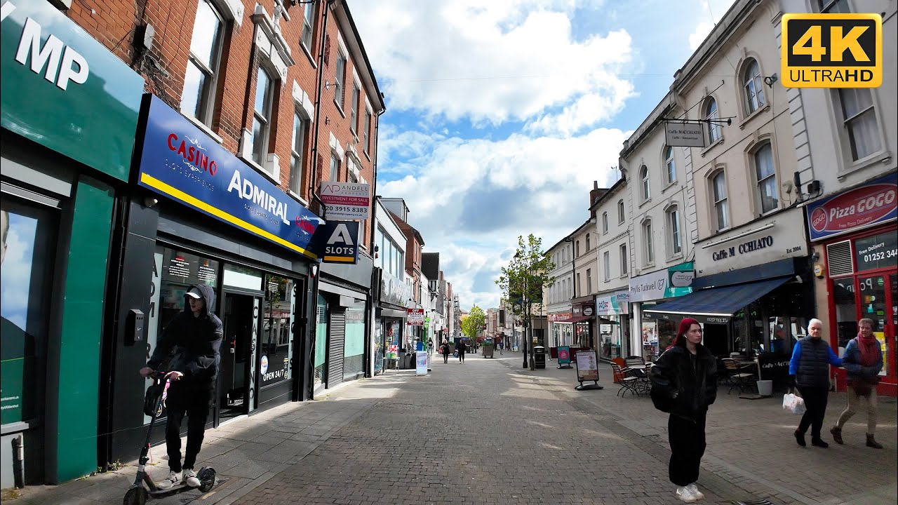 Aldershot Town Centre | Walking Tour 4K