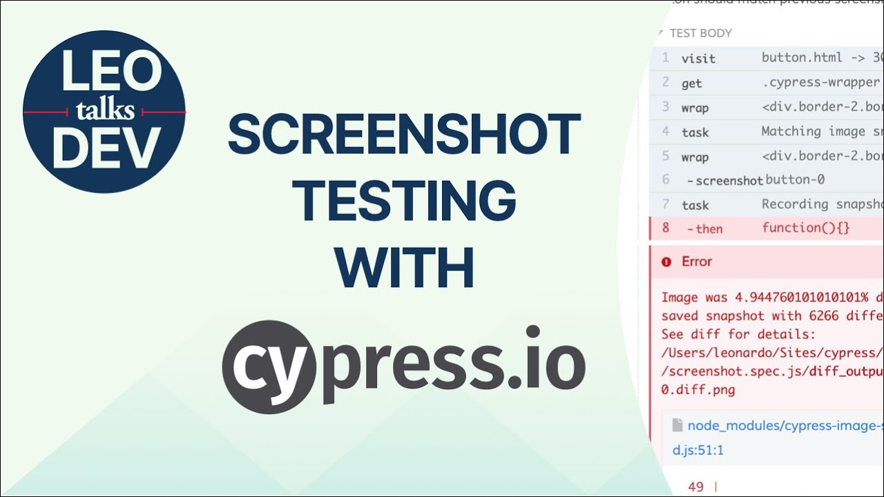 Screenshot testing with Cypress