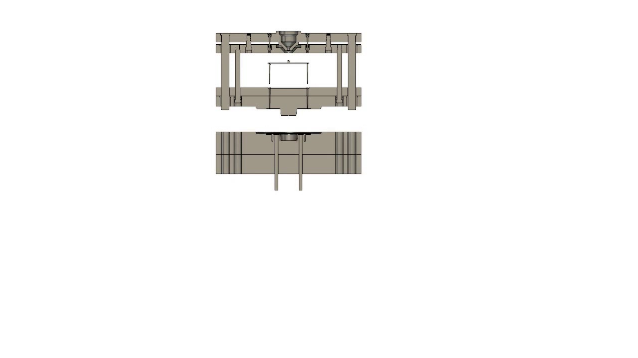 Three Plate Mold Functioning -Cut Away