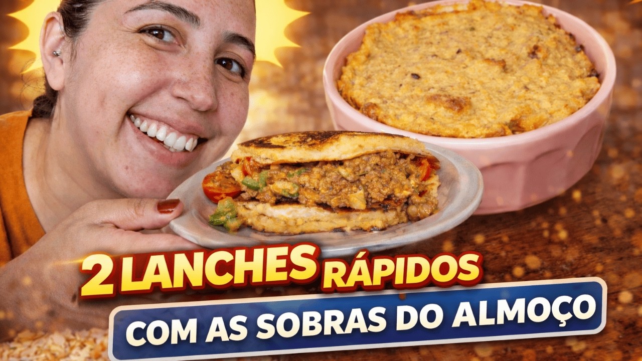 Sobrou arroz e carne moída? Faça 2 lanches rápidos!