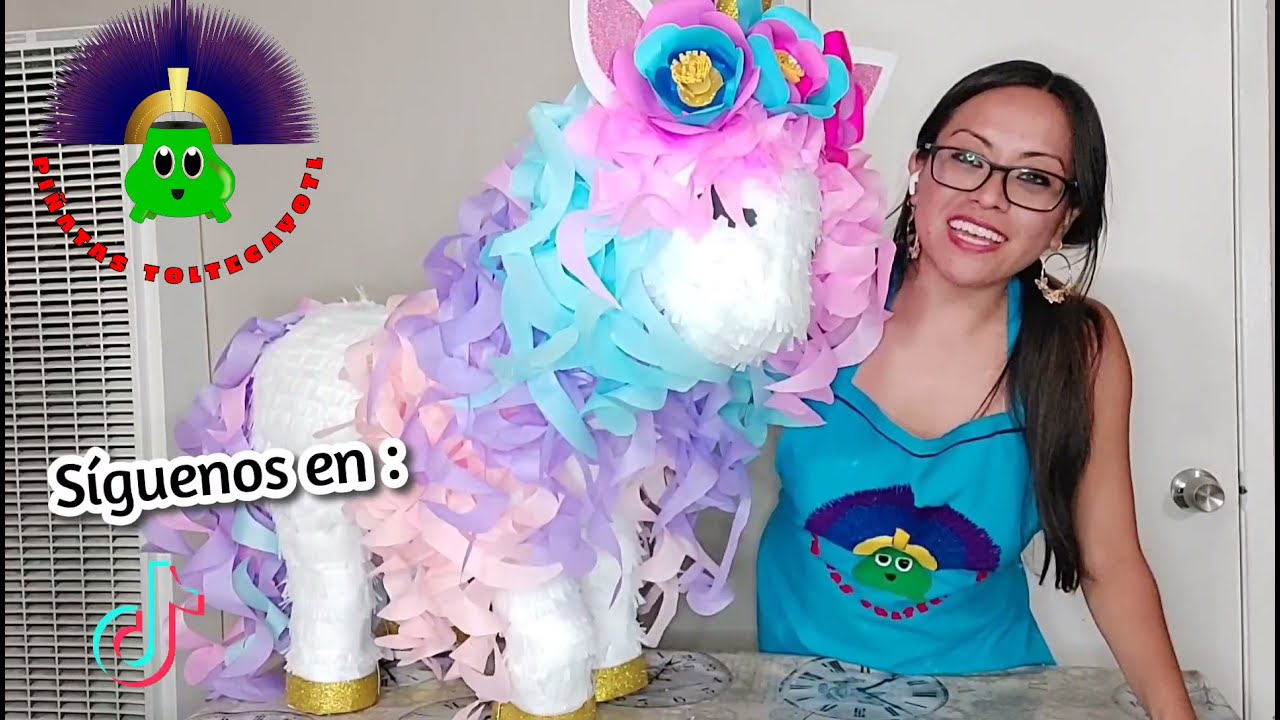 Como hacer  una piñata de Unicornio Parte 3. Decoracion Unicornio.