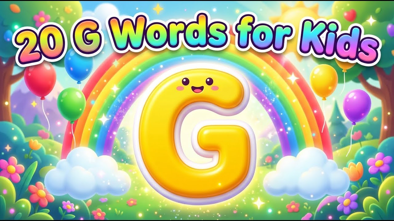 20 G Words for Kids | Fun ABC Learning for Preschool