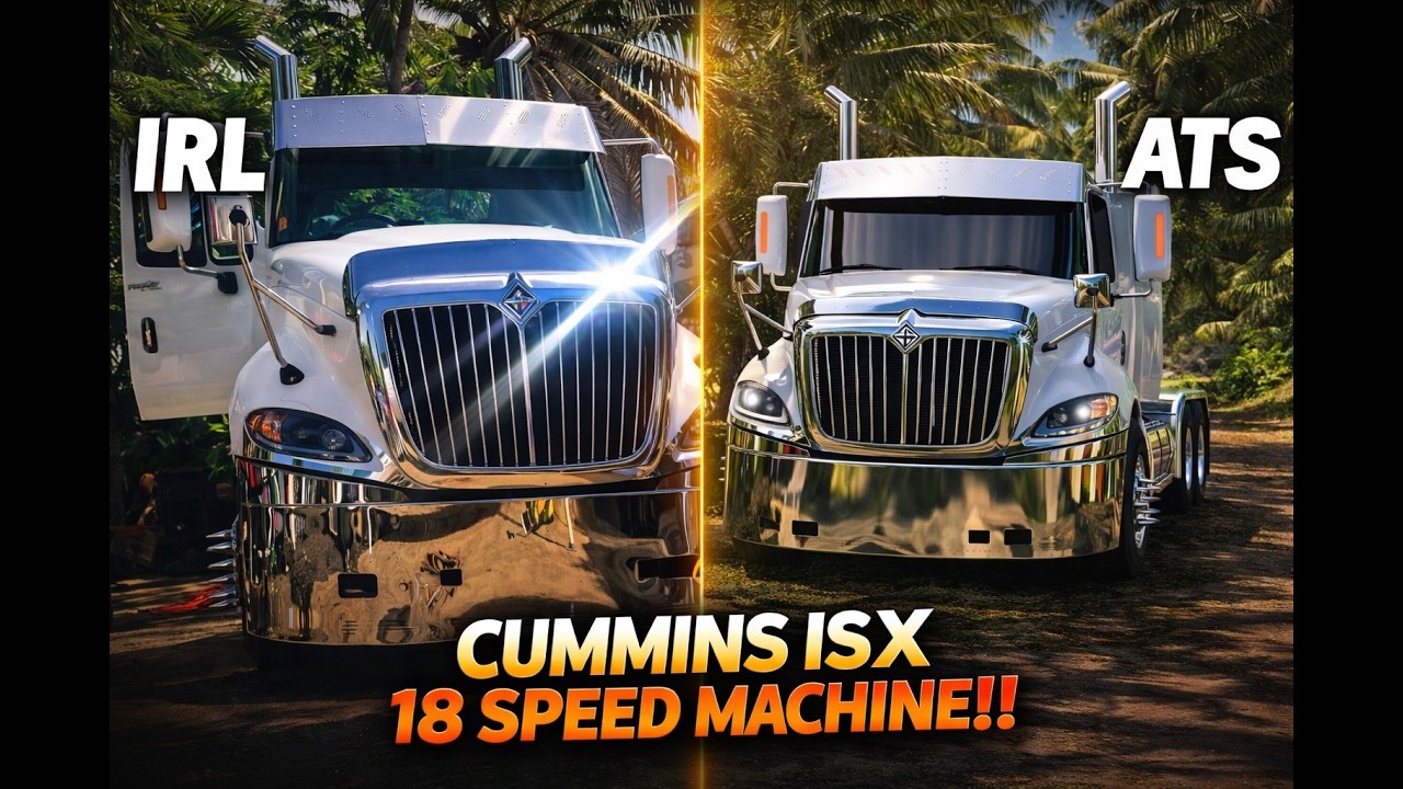 Chris’ Custom VI Prostar🔥 IRL Showcase & ATS | Cummins ISX 18 Speed Volvo Excavator Load
