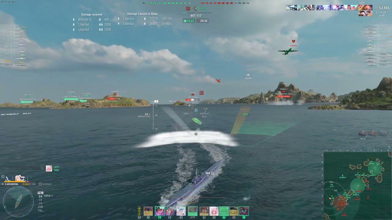 Totally Not Azur Lane Video: Nothing Special!!! Just Me Playing The WoWs Archerfish 2/10/2026 [2nd