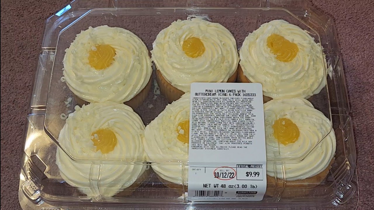 Costco Sale Item Review Mini Lemon Cakes with Buttercream Icing 6 Pack Taste Test