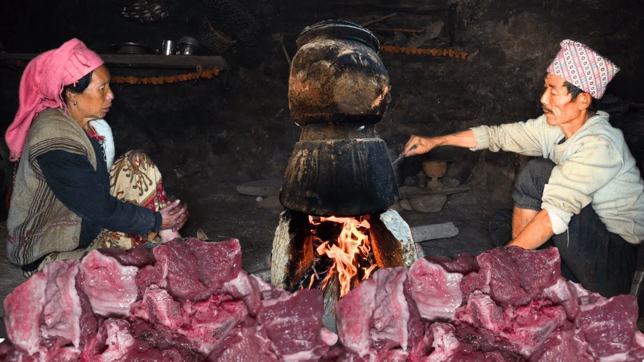 Traditional Bone Cooking & Alcohol Making | Rural Village Kitchen@RURALNEPALDIARIES