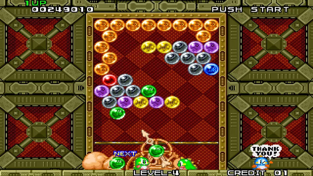 Puzzle Bobble - Bust-a-Move - Arcade/M.A.M.E. - Full Playthrough - 1 Credit