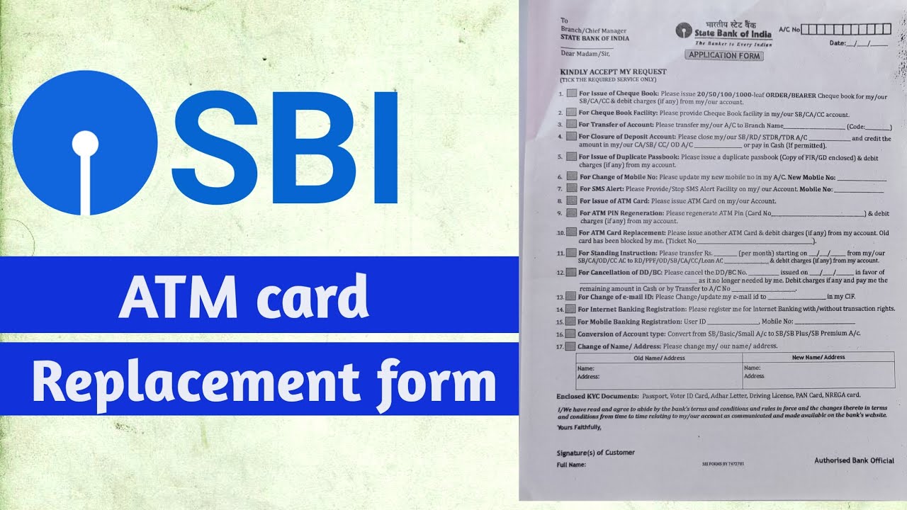 Sbi Atm card Replacement form kaise bhare/how to fill up sbi atm replacement form - sbi credit card