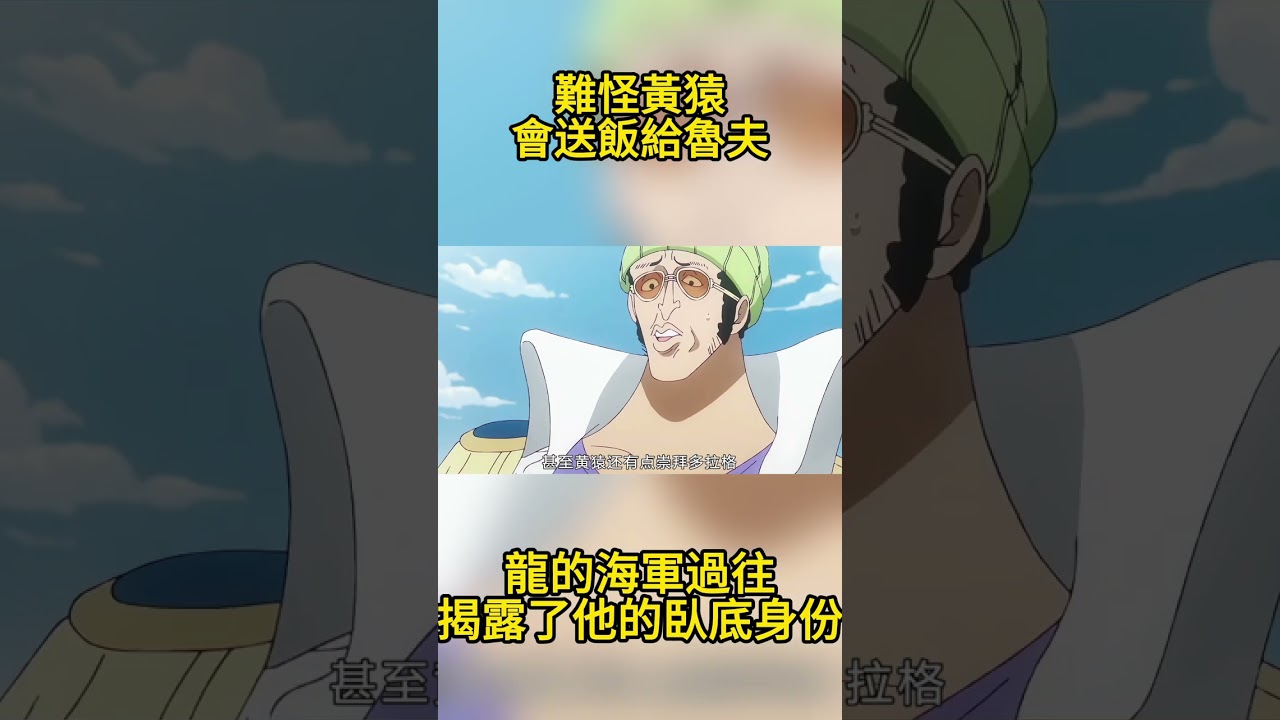 難怪黃猿會送飯給魯夫！龍的海軍過往揭露了他的臥底身份！ #海賊王 #onepiece #路飛 #航海王 #anime #動漫