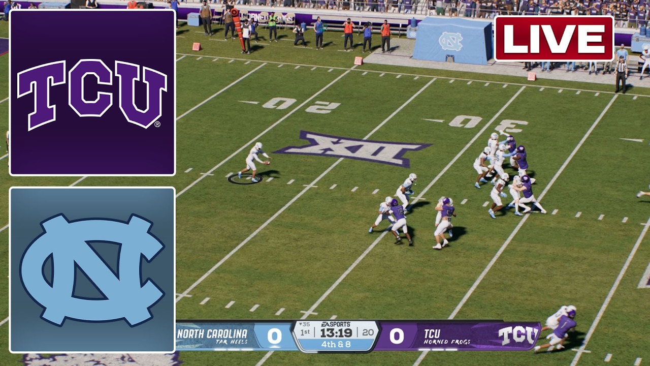 🔴В ПРЯМОМ ЭФИРЕ: TCU Horned Frogs против North Carolina / 29 августа / NCAA / Студенческий футбол 27