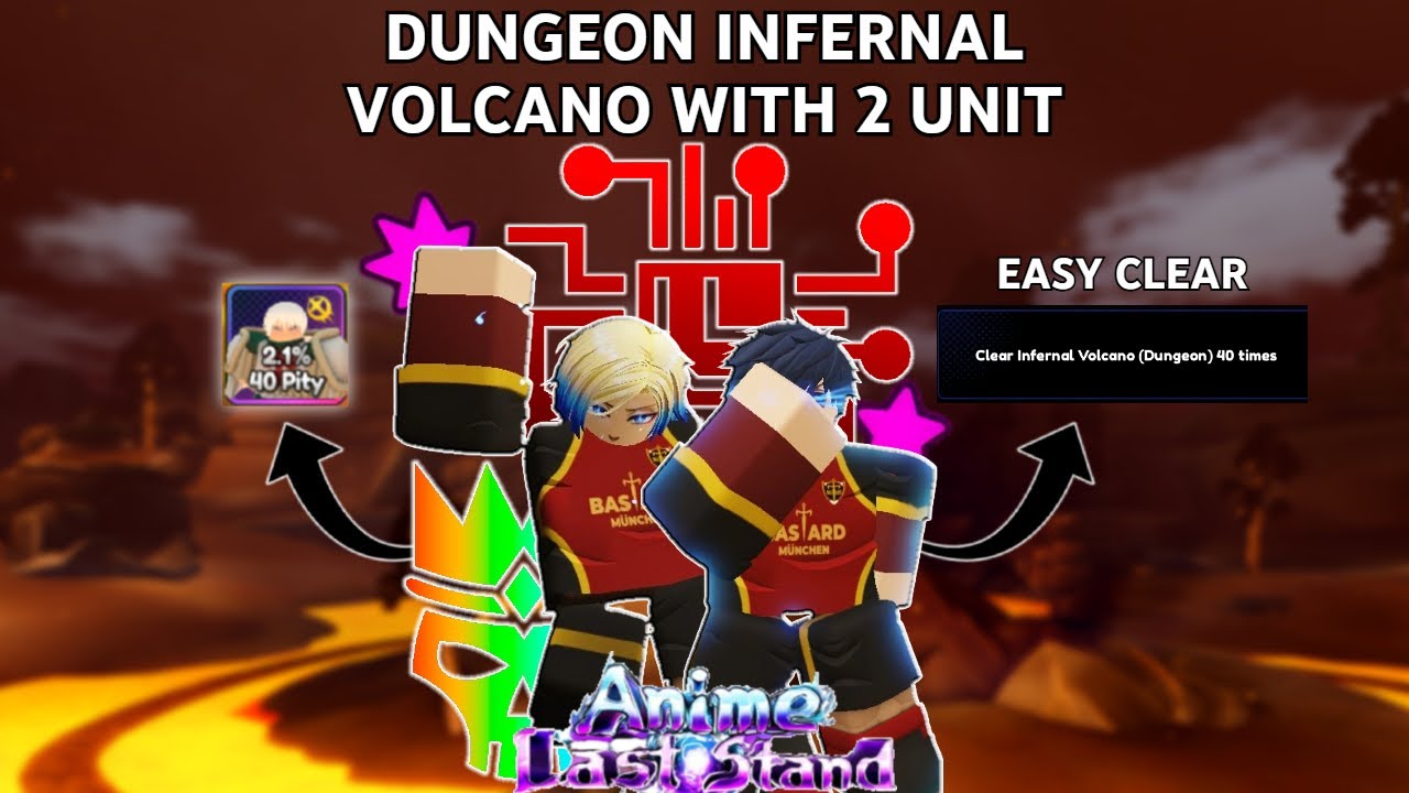 Best Duo for Clear New GODLY Mission Dungeon INFERNAL VOLCANO | Roblox Anime Last Stand