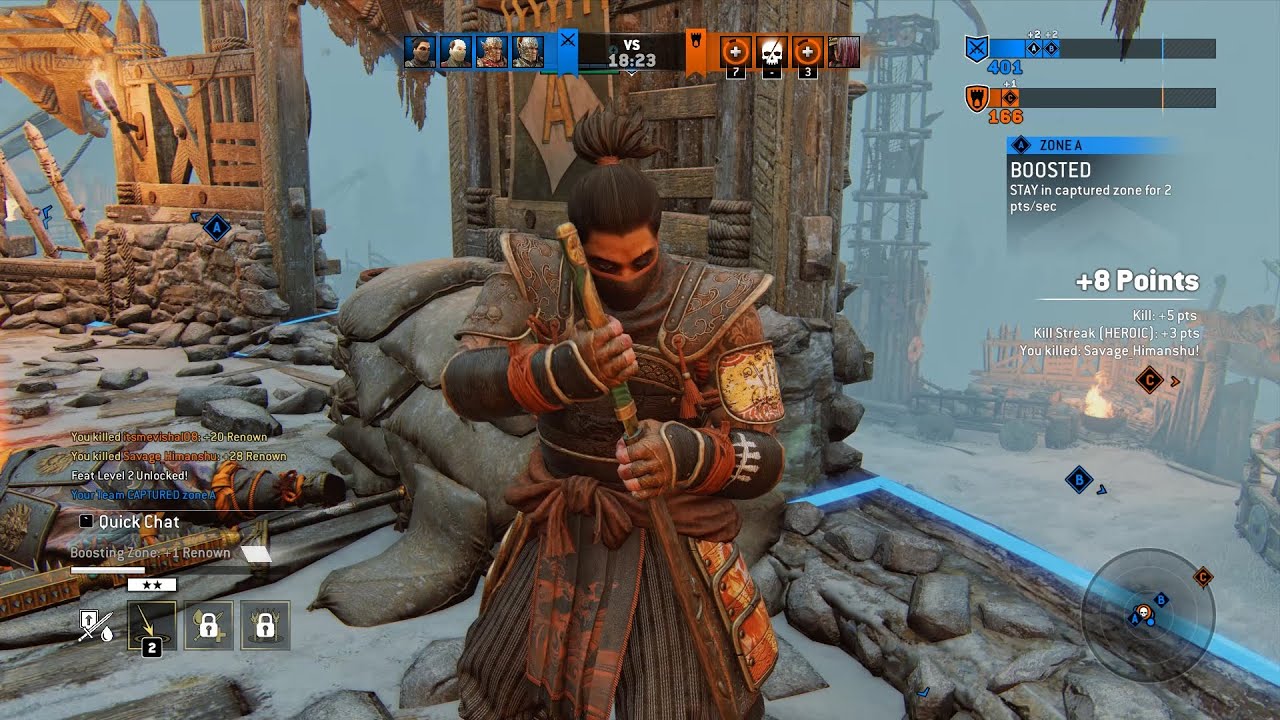[For Honor] Multiplayer Gameplay 4Vs4 Kyoshin Dominion