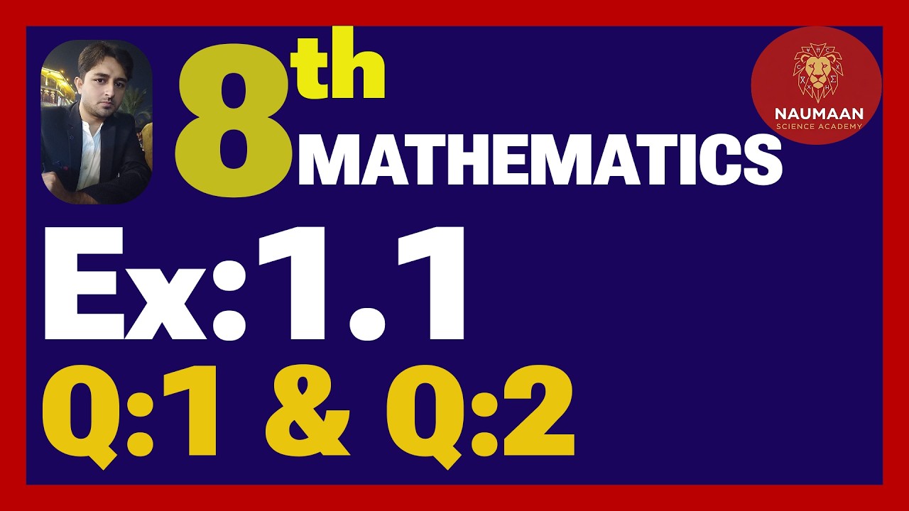8th Math Chap 1 Exercise 1 1 Q1 & Q2
