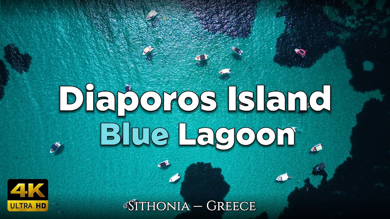 Diaporos Island: Blue Lagoon (Sithonia, Halkidiki) - Greece | Drone Video