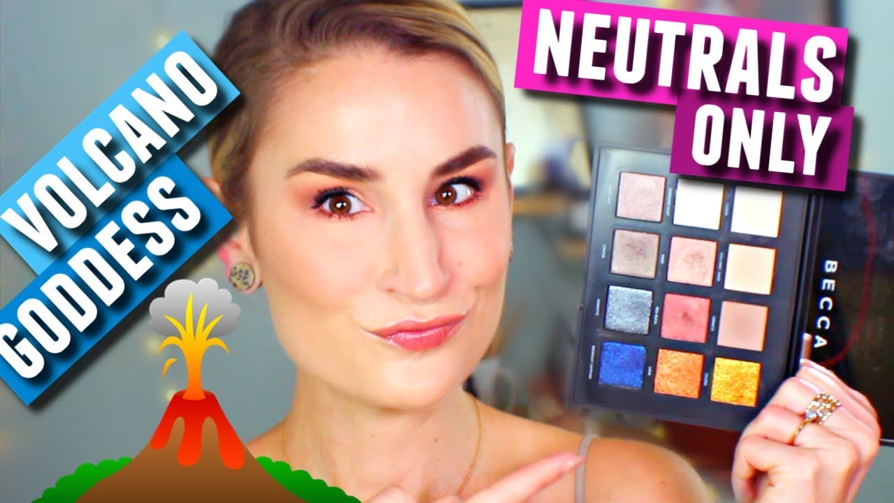 BECCA VOLCANO GODDESS: NEUTRALS ONLY! | Eyeshadow & Lippie Review & Tutorial