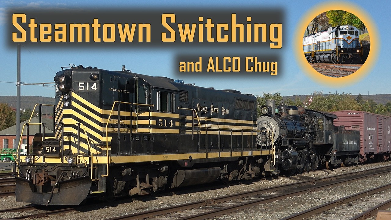 Crazy ALCO Chug and Rare Steamtown Switching