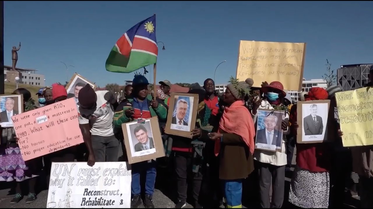 Former Namibian refugees camping at Katutura Youth Centre