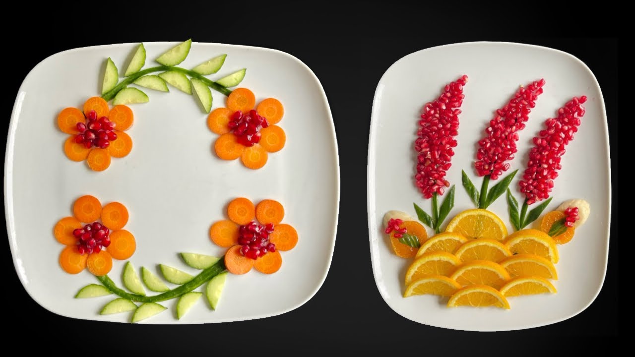 2 Beautiful Fruits Decoration Ideas /Gaye Holud’s Fruits Decoration / Easy Fruit and Vegetables Art