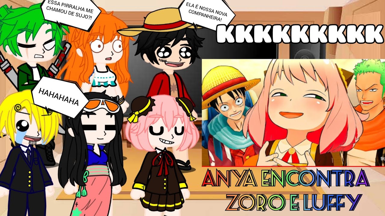 Chapéu de palha react Anya Forger conhece Monkey D  Luffy e Roronoa Zoro de One Piece VR 😂❤️