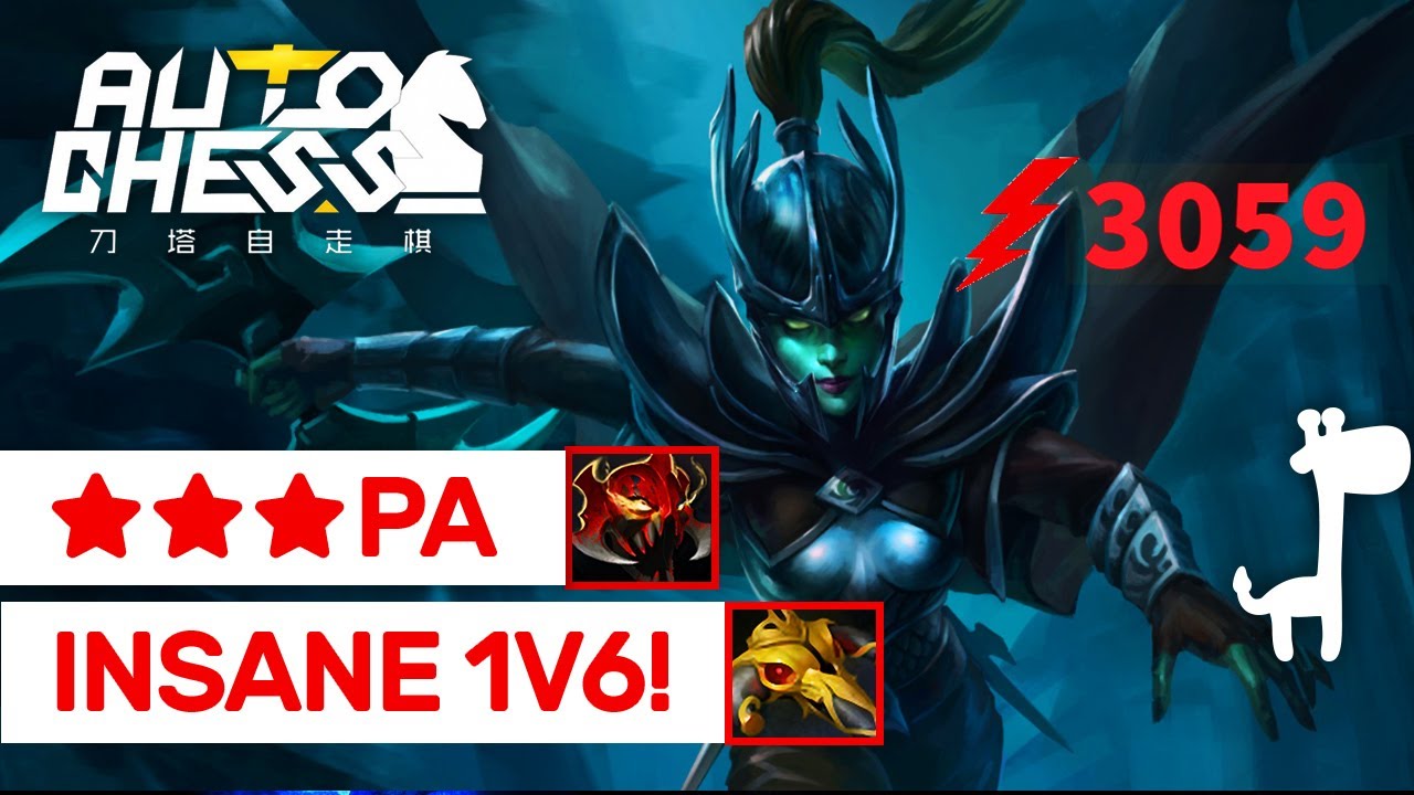 ★★★ PHANTOM ASSASSIN 1 v 6!! Dota Auto Chess MOM BKB RAMPAGE!! | Challenge