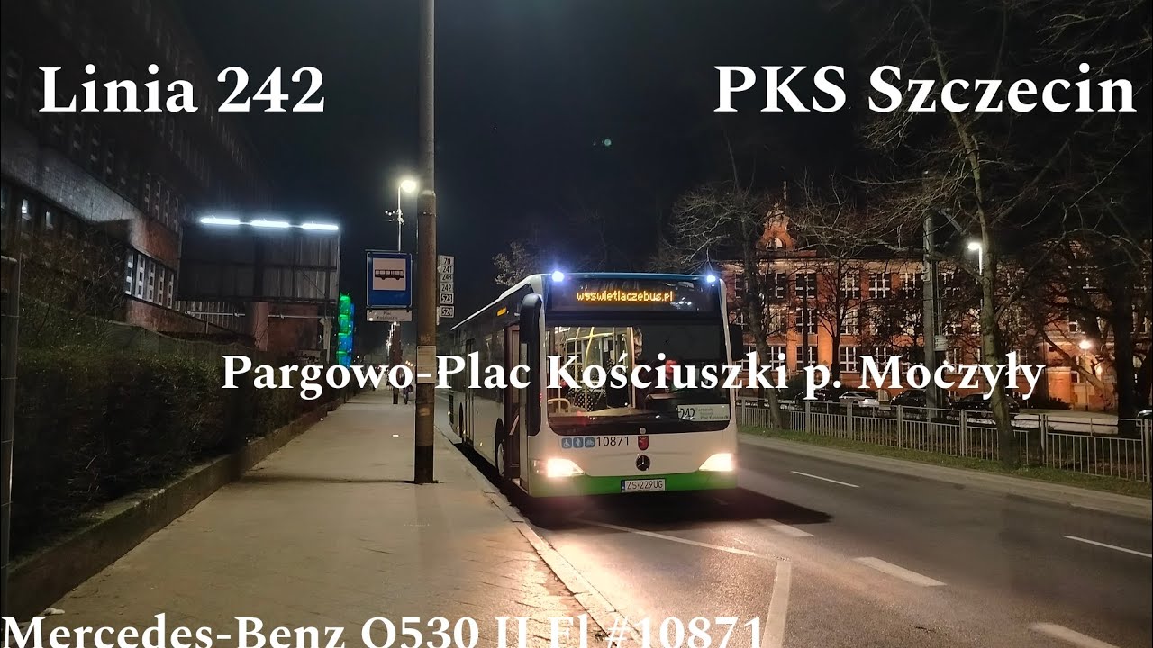 Szczecin Linia 242 Pargowo-Plac Kościuszki p. Moczyły Mercedes-Benz O530 II Fl #10871