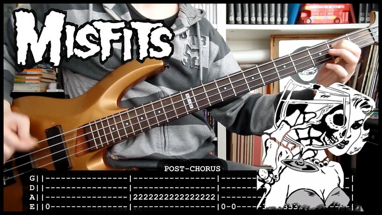 MISFITS - Die, die my darling (bass cover w/ Tabs & lyrics)