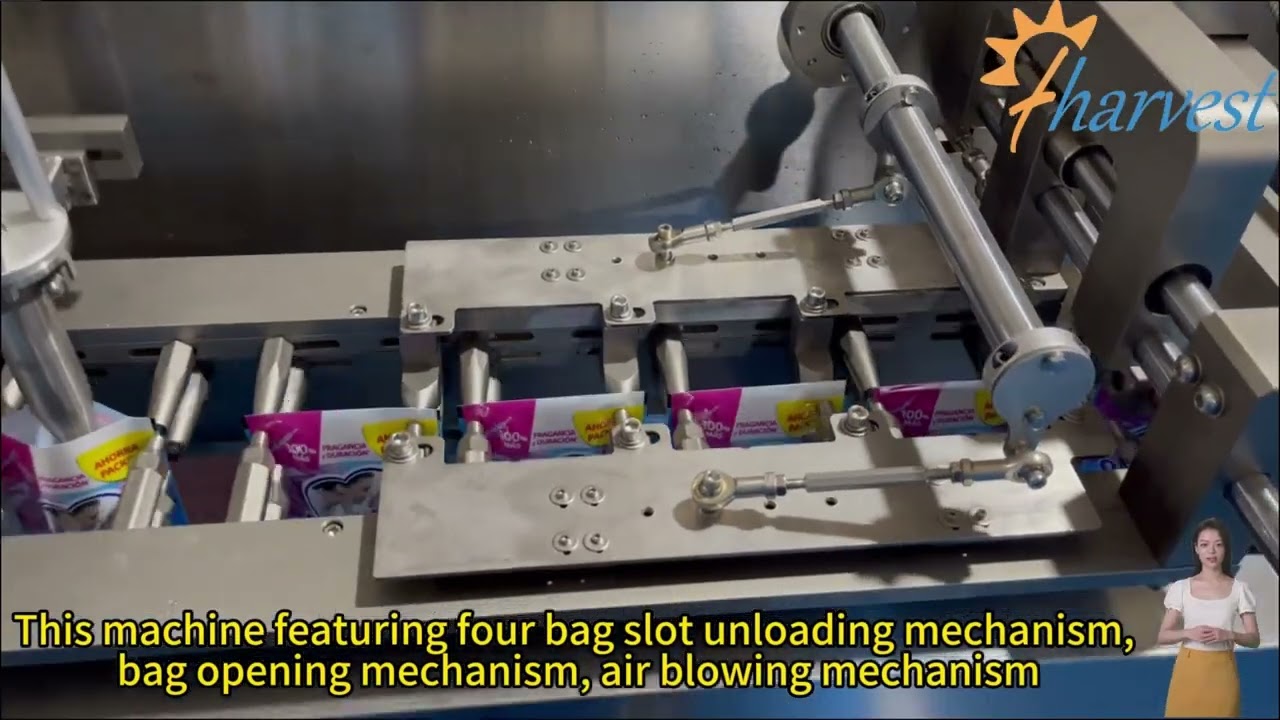 Reciprocating Four Bag Liquid Packaging Machine for Laundry Detergent, Hand Sanitizer, Shampoo