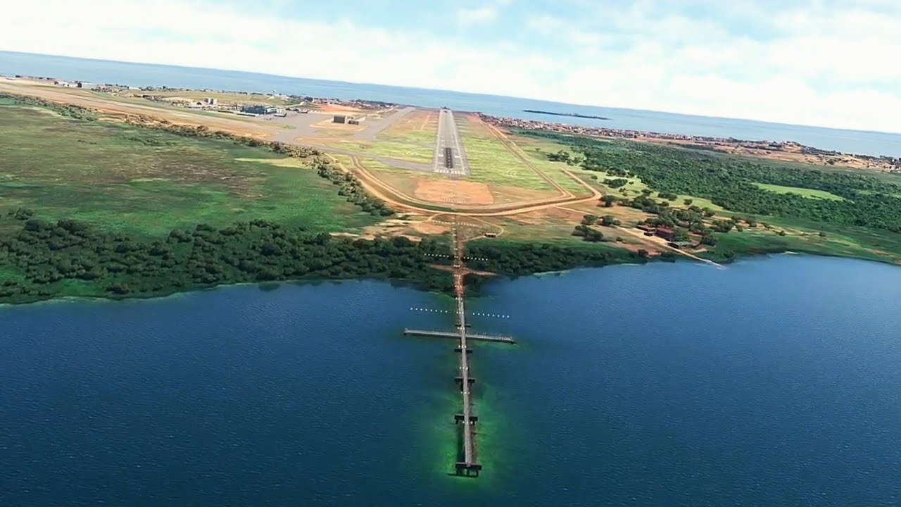 APPROACH INTO ENTEBBE UGANDA HUEN RUNWAY 17 #MSFS2020 - AIRBUS A318 100