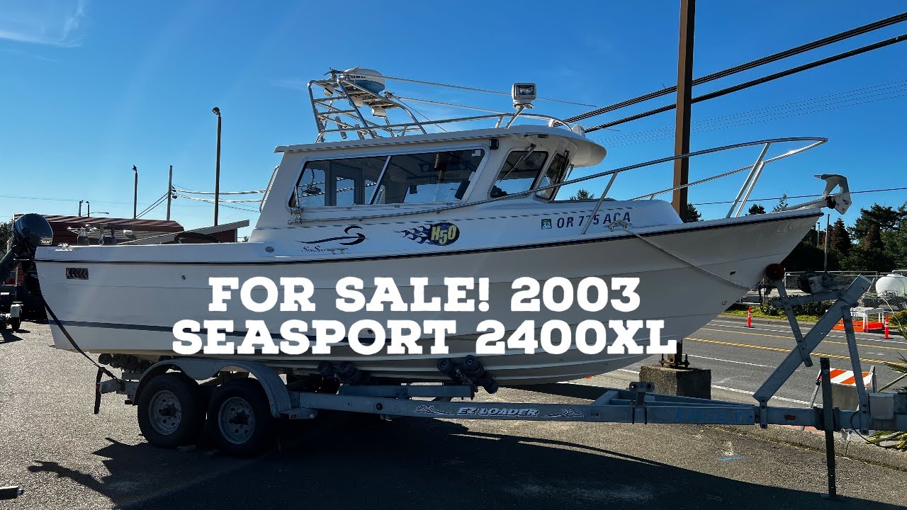 (SOLD) 2003 SeaSport 2400XL With Volvo Penta outdrive, new 5.7, EZ Loader Galvanized Tandem Trailer