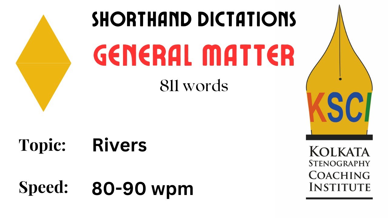 General Matter 80 wpm (90 wpm fluctuation) Rivers. General Matter Dictation 80 wpm