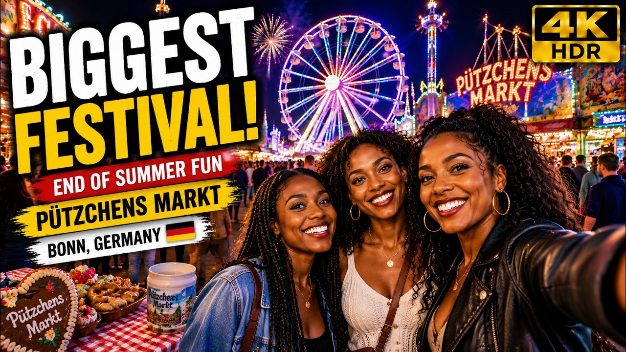 Walking through the biggest end of summer festival in Germany. Putzchensmarkt September 2022 4K