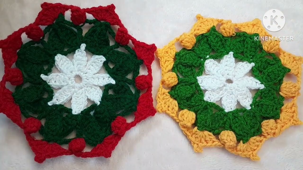 Flower and Leaf Motif #crochetgrannysquare #crochetpatterns #crochet #howtomakewoolenflower 