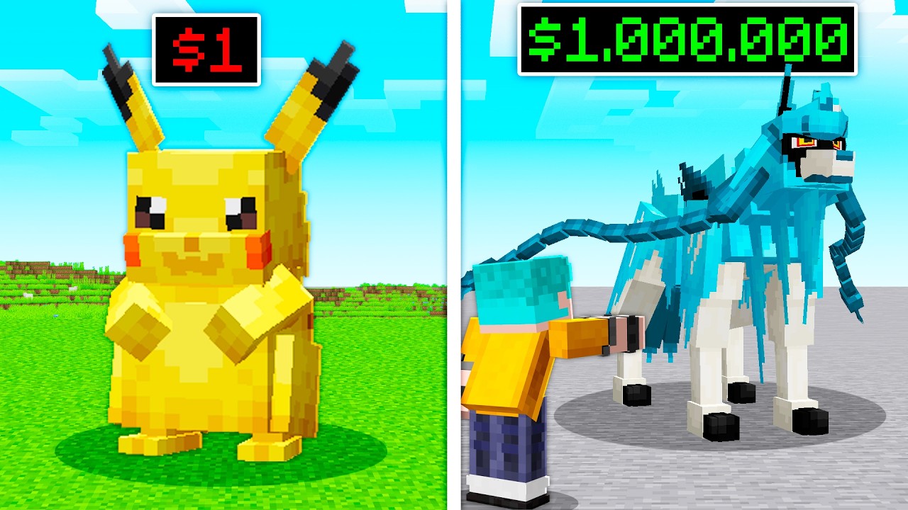 Pokémon de 1 vs 1.000.000 REAIS no Minecraft!