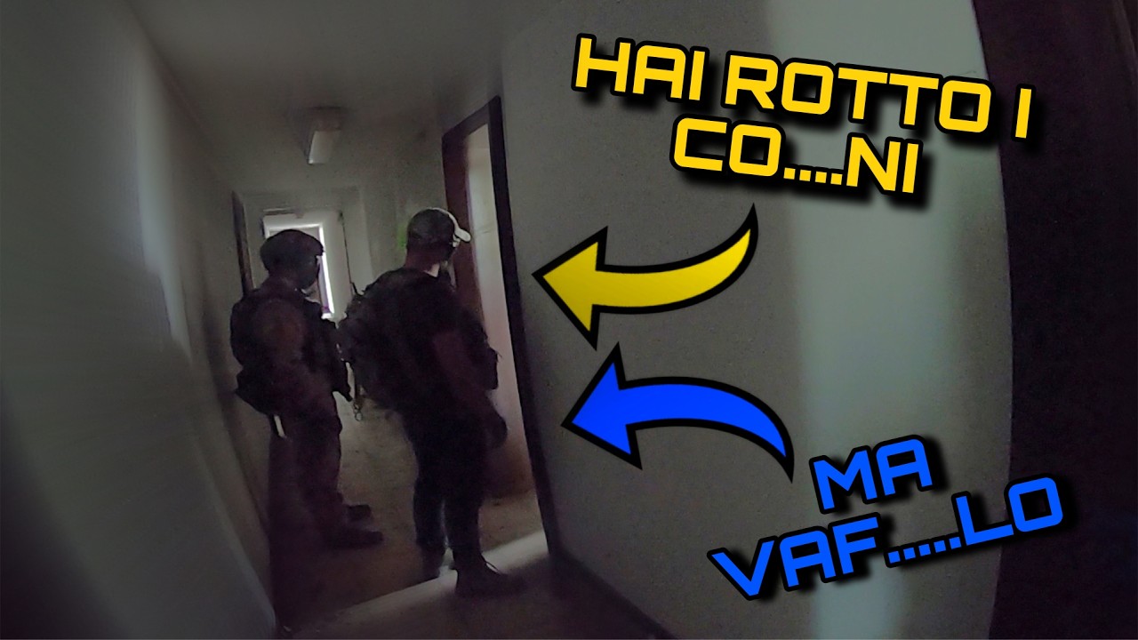 RISSA Sfiorata - Volano INSULTI  (Gameplay Partita Softair Urbano CQB)