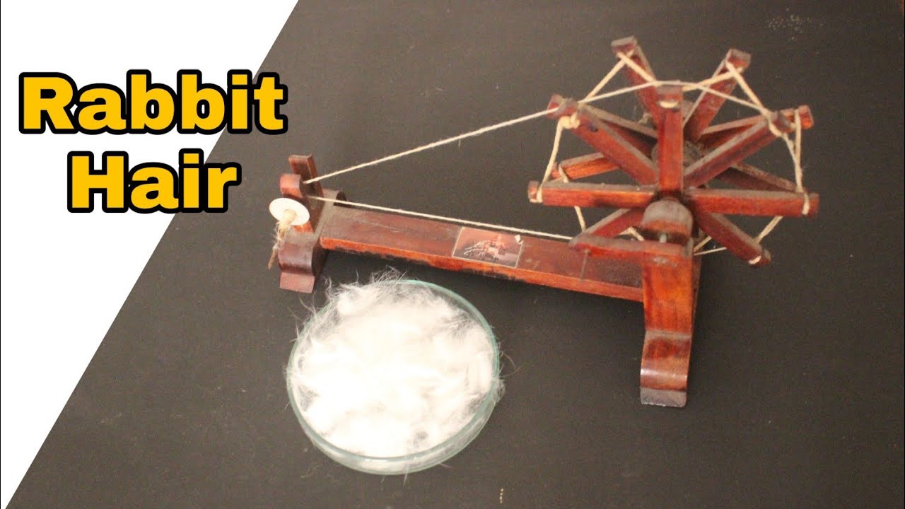 Making thread from Rabbit Fur |Spinning Wheel