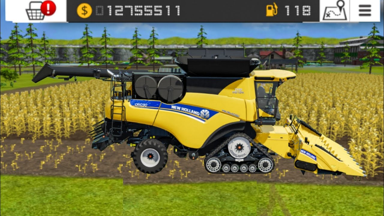Corn harvesting with New Holland harvester in fa16 & sheep feeding gameplay Timelapse