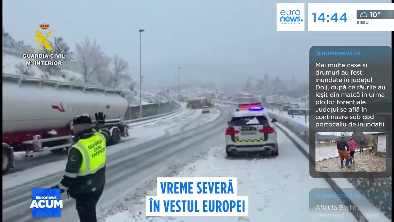 Furtuni devastatoare: cod roșu în Spania și Portugalia. Victime și evacuări în mai multe țări