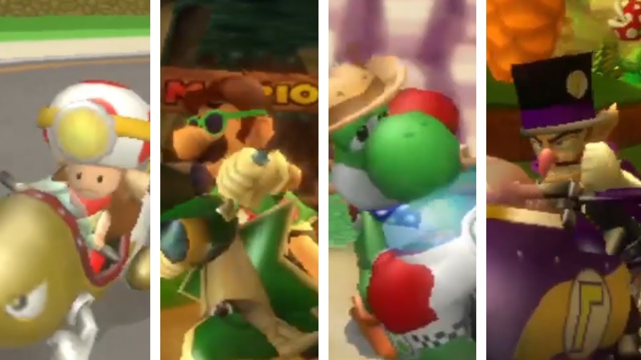 Mario Kart Wii Deluxe v6.0 Purple Edition - All Characters Losing Animations (Bikes)