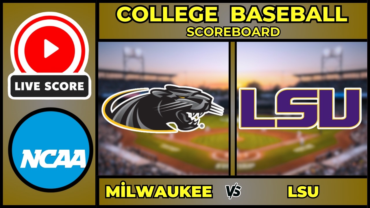 🔴 LIVE: Milwaukee vs LSU Tigers | NCAA College Baseball Scoreboard | Feb 14 | Alex Box Stadium
