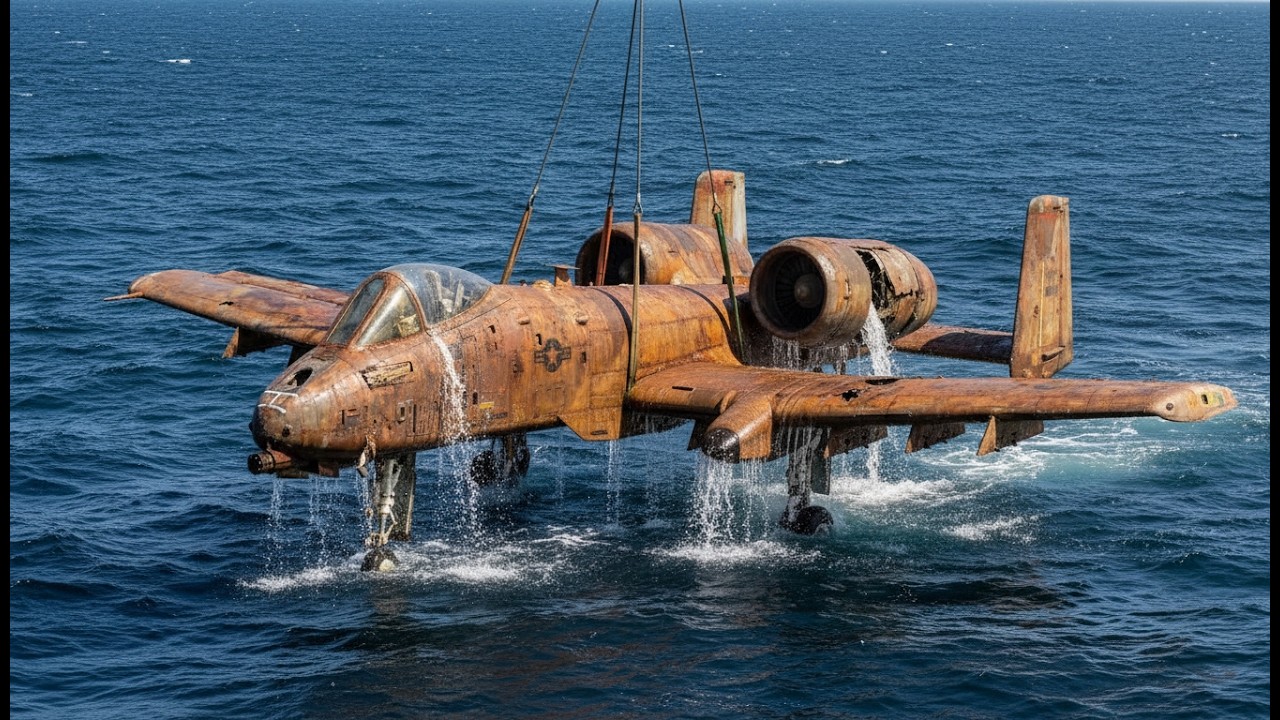 Abandoned A-10 Warthog Tank Killer Pulled from the Ocean #A10Warthog#TankKiller#AircraftRestoration