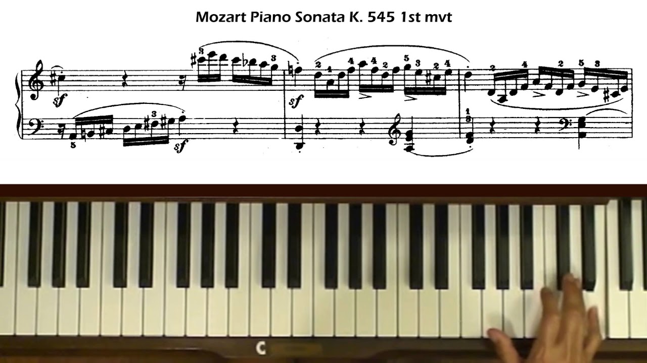 Mozart Piano Sonata in C Major K. 545 1st mvt Tutorial